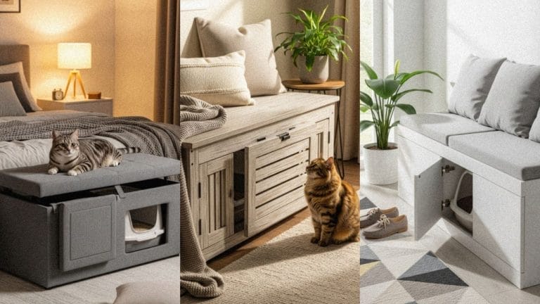 5 Hidden Cat Litter Box Benches That Double as Stylish Furniture