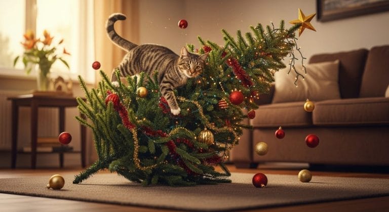 10 Christmas Tree Alternatives For Cat Owners: Keep Decorations AND Your Cat Safe
