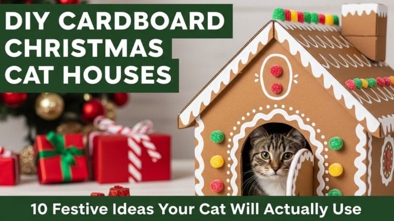 10 DIY Cardboard Christmas House Ideas for Cats